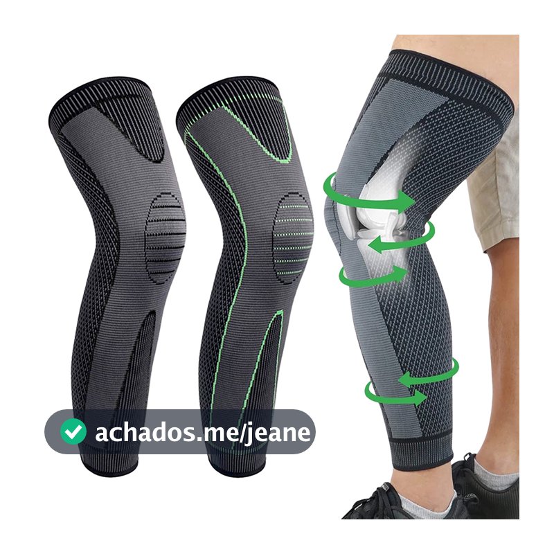 Joelheira de Compressão Ortopédica Meia Térmica Alivio da Dor Absorve Suor Estimula Circulação Fitness Ciclismo Crossfit