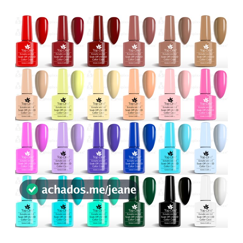 24 ou 10 Esmaltes Em gel Lirió De Unhas Uso Profissional Shellac Color Gel Polish Unha Acrigel Porcelana Manicure Unha