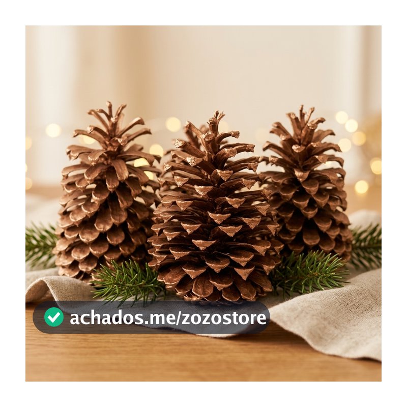 Kit 24 Pinhas Promoção Decoração Natal Dourada Prata Vermelha