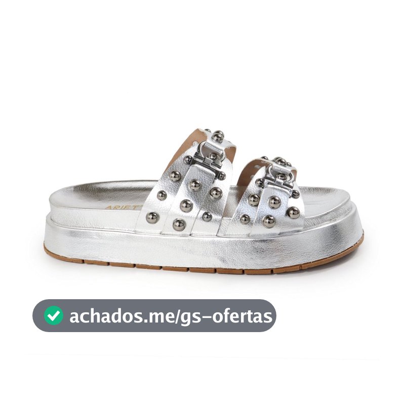 Sandalia Feminina Plataforma Confortavel Brilho Verao