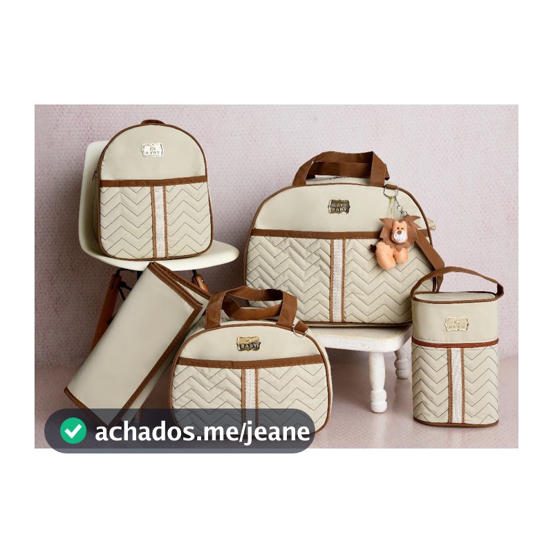 Kit Mala Maternidade 5 peças Mochila Porta Mamadeira e Trocador Bolsa de Bebê