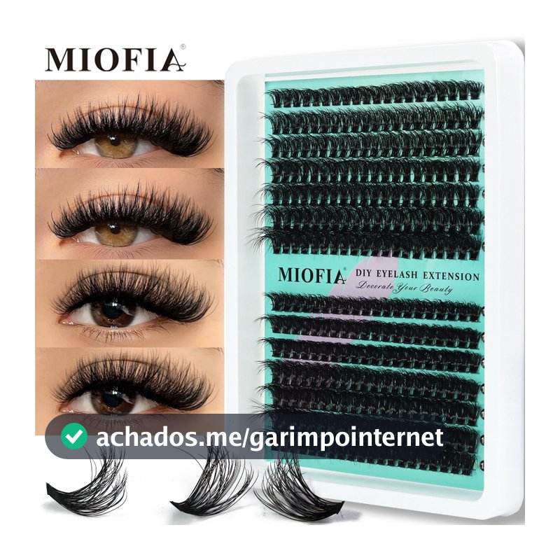 Conjunto de cílios 3D MIOFIA 10-18mm, estilo misto, indicado para iniciantes.