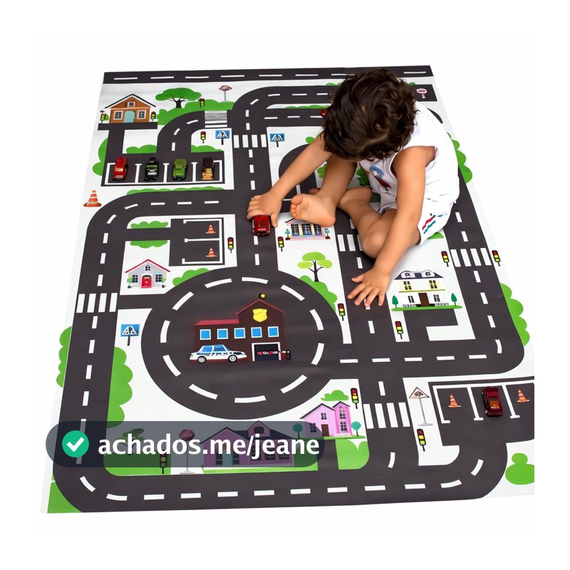 Pista de Corrida Carrinho Tapete Lona Carros Cidade Infantil Interativo
