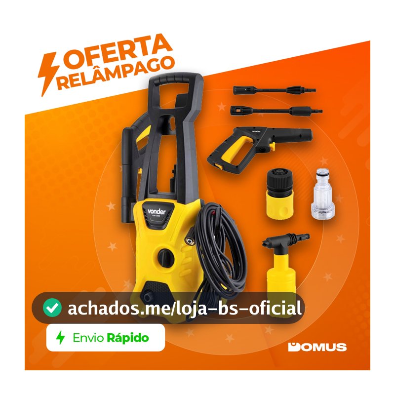 Lavadora De Alta Pressão LAV 1600, 1.600 lbf/pol² Lavadora Vap Vonder