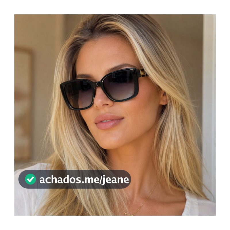 Óculos de Sol Feminino Quadrado Lentes UV400 Moda Praia Verão Acessórios Femininos Elegante Brincos Feminino Colar Cinto