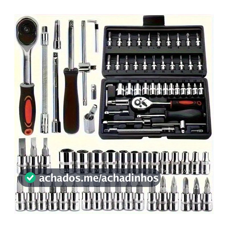 40 Peças / 46 Peças Jogo De Chave Catraca Caixa De Ferramentas para Reparo de Carros / Conjuntos de Chaves
