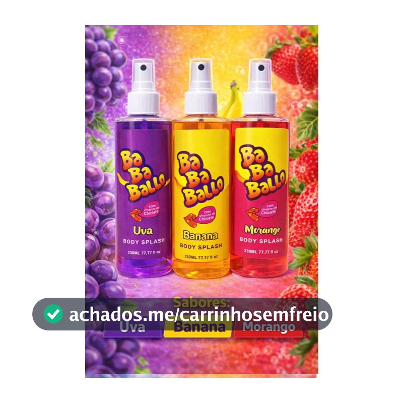 KIT com 2 unidades de Body Splash Corporal com Cheirinho de Chiclete 230ml