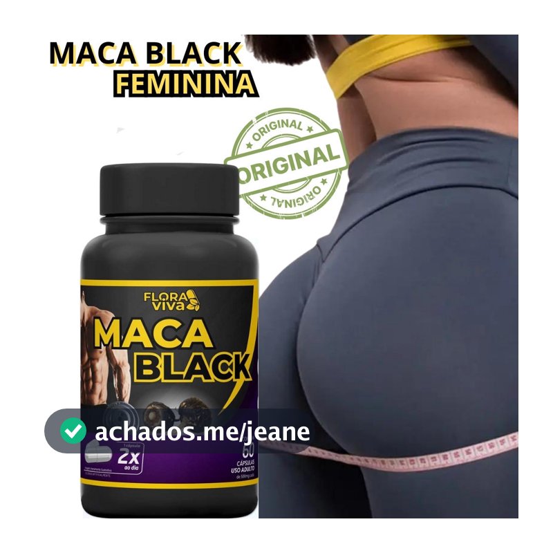 cresce bumbum aumenta glúteos, empina e tonifica Ganhe Massa Muscular - M BLACK FEMININO Pote 60 Capsulas 500Mg