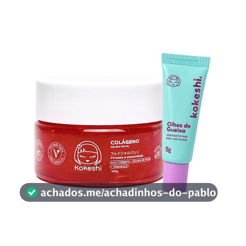 Kit Skin Care Geleia de colágeno e olhos de gueixa kokeshi