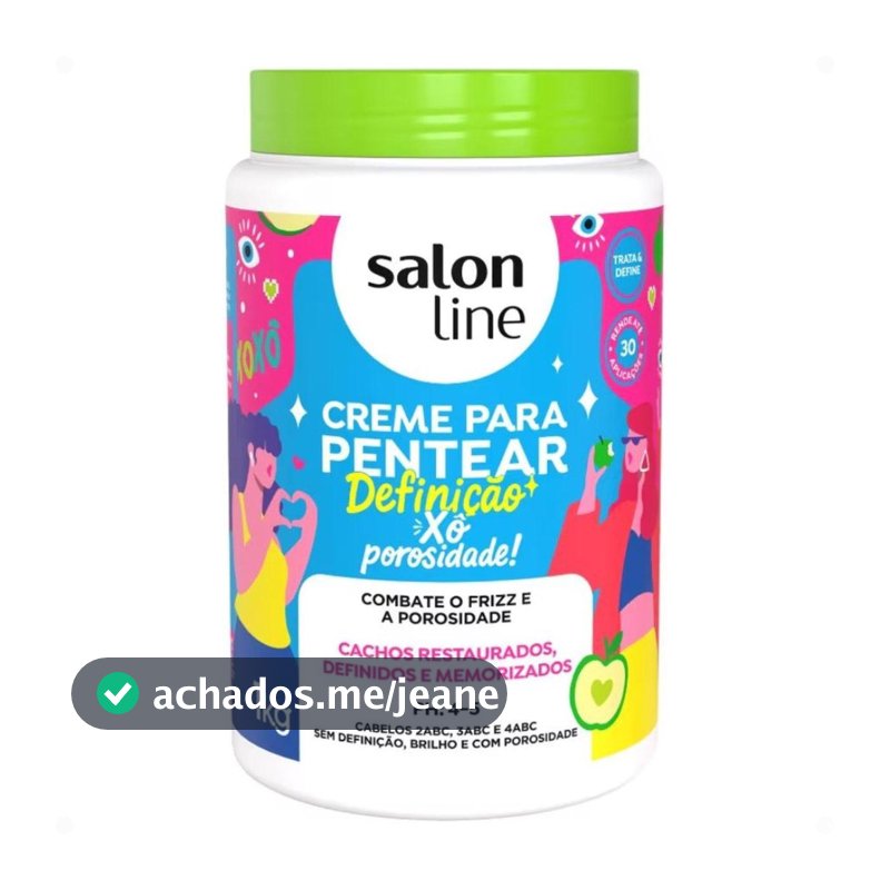 Creme Para Pentear Salon Line Definição Xô Porosidade 1kg