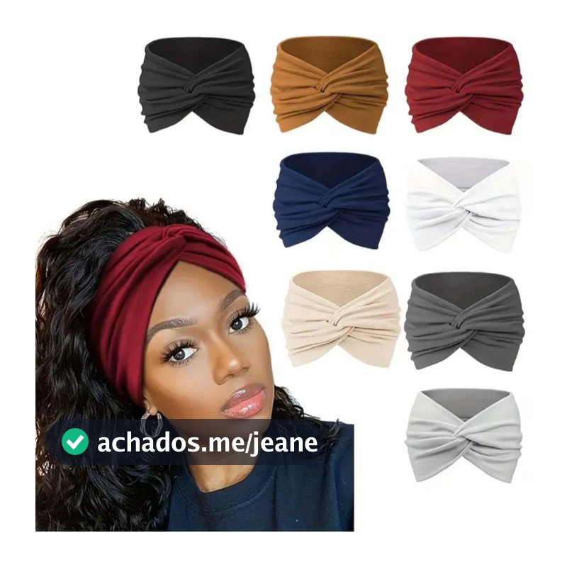 Turbante Faixa Tiara para Cabelo Moda Acessório Feminino Confortável