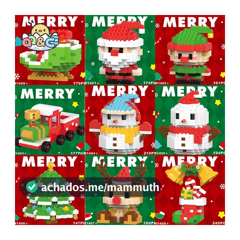 Bloco De Construção De Natal Série Papai Noel Rena Quebra-Cabeça Montagem Tijolos Decoração De Mesa Brinquedos Infantis Para O Miúdo Presente