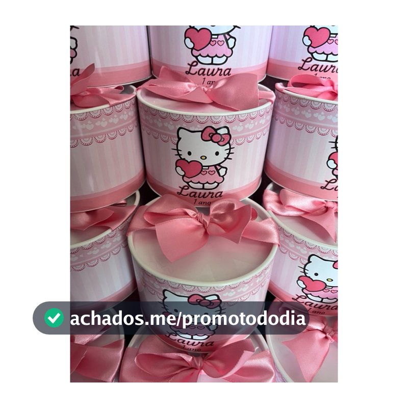 20 lembrancinha Hello Kitty, tubolata hello kitty