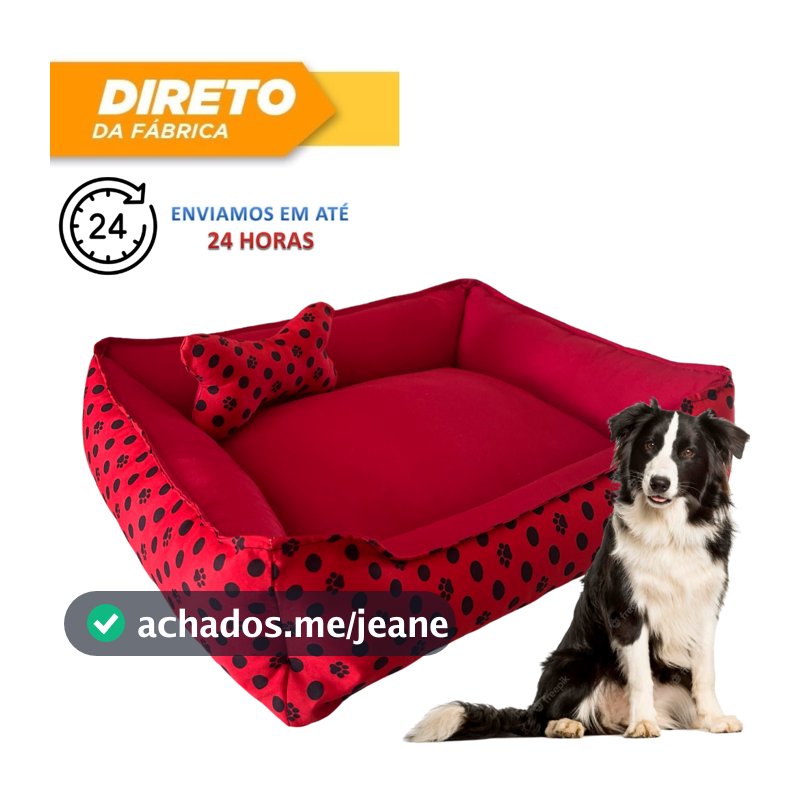 Cama Caminha Pet Cachorro tamanho grande confortável com zíper lavável + almofadinha