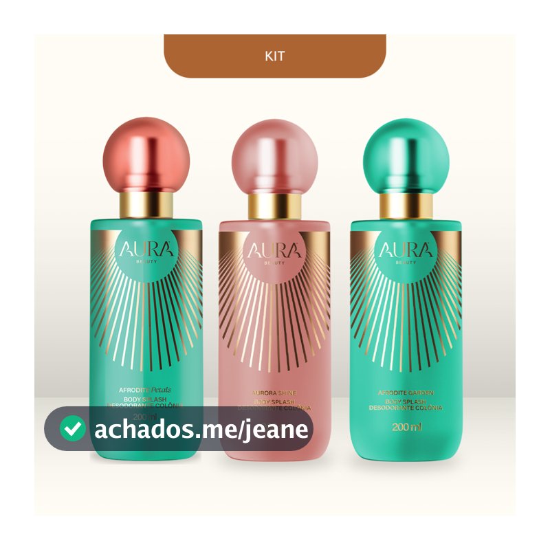 Kit Trio Body Splash Afrodite Petals + Aurora Shine + Afrodite Garden