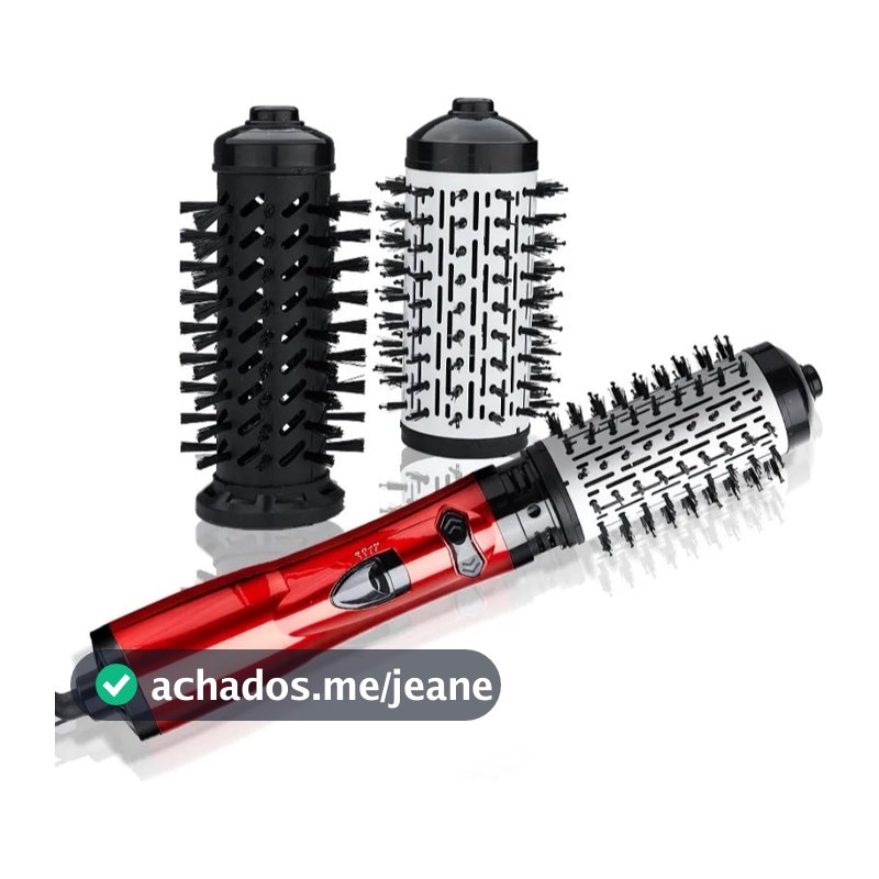 Escova Rotativa Giratória Secadora Alisadora Modeladora 110v 3 Em 1