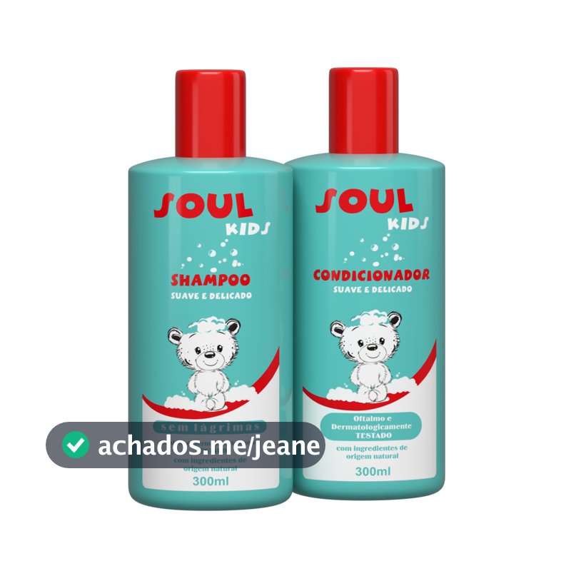 Kit Shampoo + Condicionador Infantil Kids Sem Lágrimas Ph Balanceado 300ml