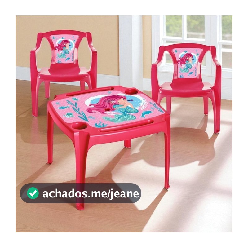 Kit Mesa Infantil Com 2 Cadeiras Para Estudos Desenho Lanches E Atividades