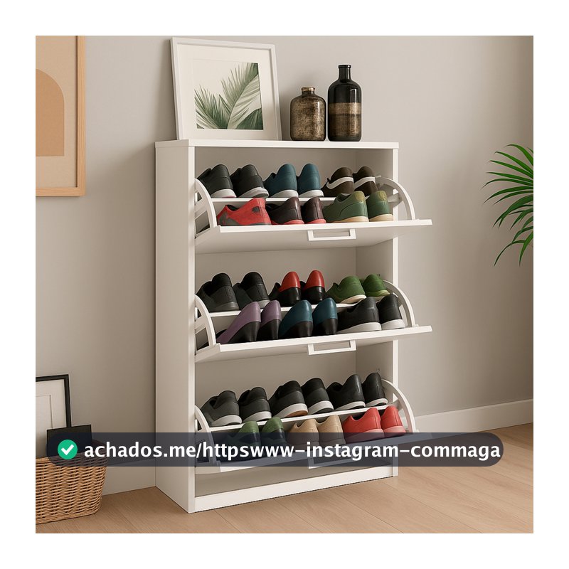 Sapateira Prateleira 2 ou 3 Andares Organizadora Madeira Multiuso Cabe Até 20 Sapatos Móveis Bonatto