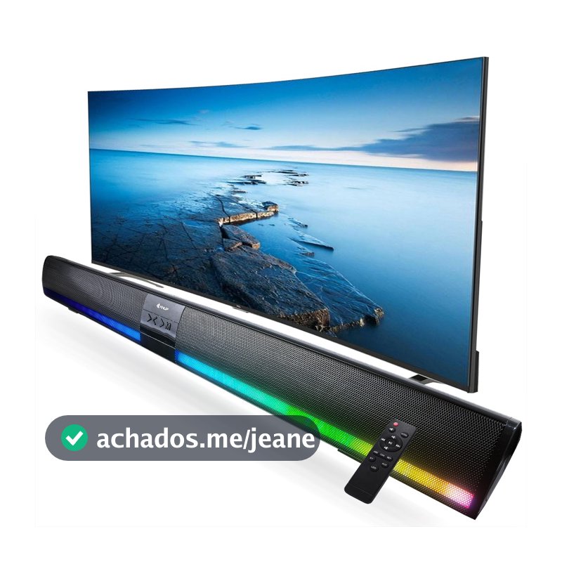 Soundbar Subwoofer Speaker Home Tv Smart Com Controle Bluetooth BT 5.1 Fm Sd Aux P2 Filmes Series