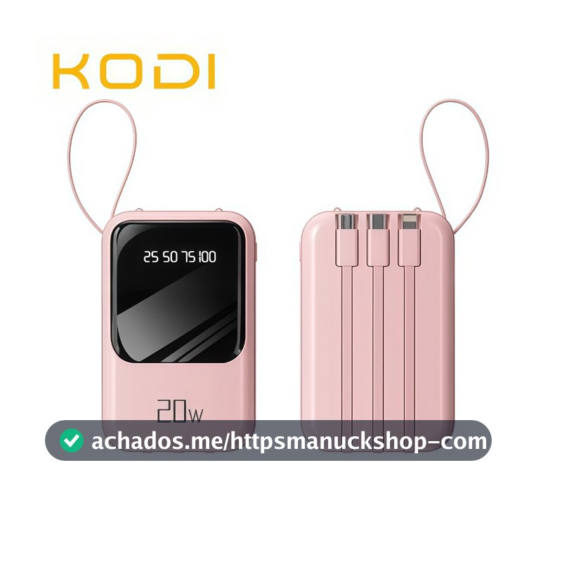 Carregador Portátil 10000mah con 4 cables de carga rápida Banco de energía digital LED-A6