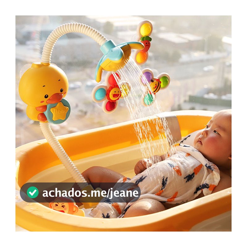 Brinquedos de Banho para Bebês Ducha Elétrica para Crianças Ducha de Pato Amarelo Pequeno Ducha de Pato Amarelo
