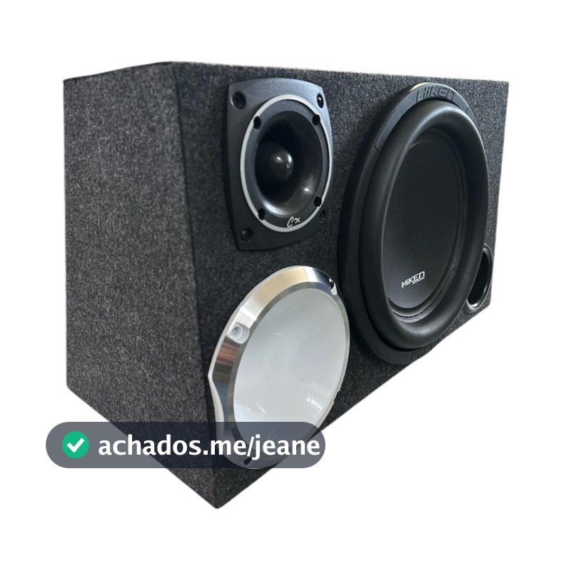 Caixa Trio Dutada Completa Subwoofer 12 Pol 200WRms Hiken + Driver + Tweeter