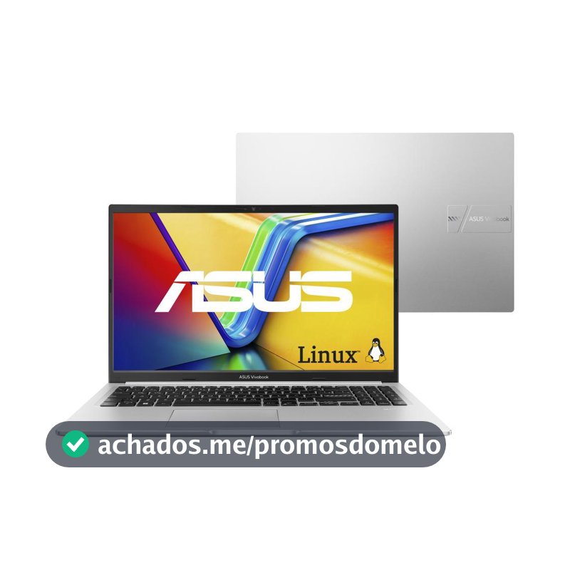 Notebook ASUS Vivobook 15 M1502YA AMD Ryzen 7 5825U 8GB Ram 512GB SSD Linux 15,6" FHD Silver - NJ611