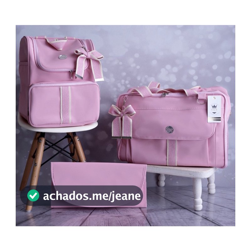 Kit Maternidade Sonho 3 Peças Bolsa Térmica Impermeável Mochila e Trocador