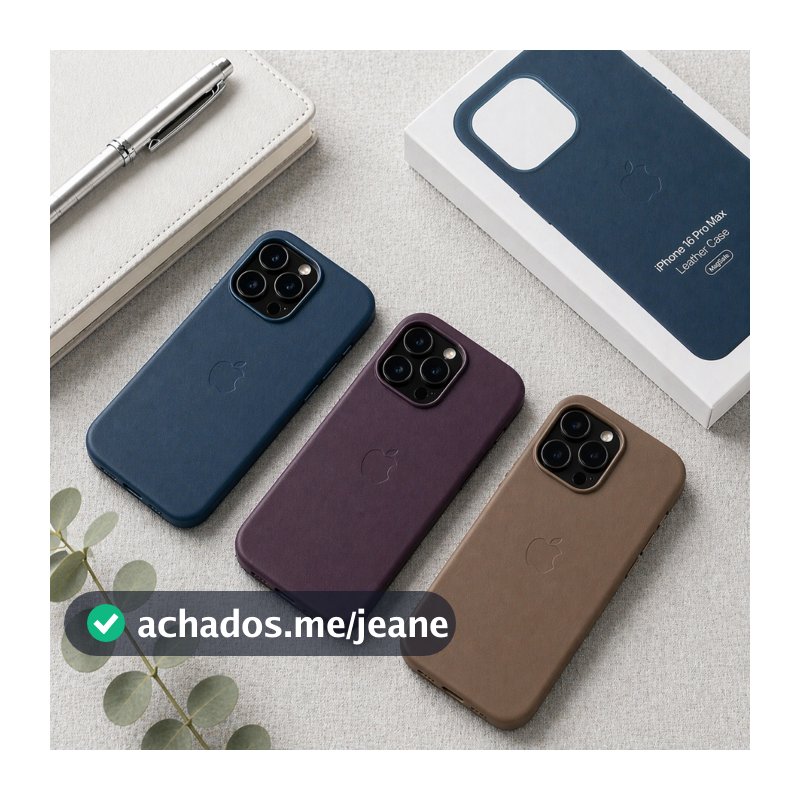 Capa De Couro Para iPhone 14/15/16/17 Pro Max Com Magnética De Carregamento Sem Fio Telefone