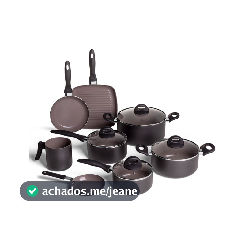 Jogo De Panelas Ceramic Life Brinox Smart Plus 8 Peças Preto