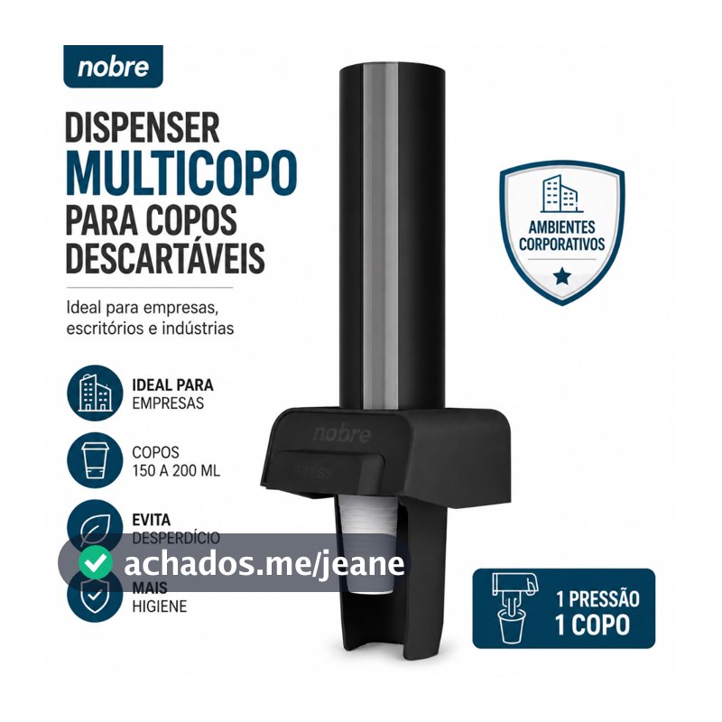 Dispenser de Copos Descartáveis para Escritório Empresa Multicopo Nobre ORIGINAL 150 a 200ml Parede