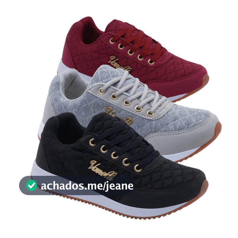 Tênis Feminino Academia Confortáveis leve macio kit 3 pares