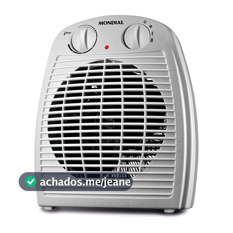 Aquecedor De Ar Portátil A-08 Cinza Mondial 220v