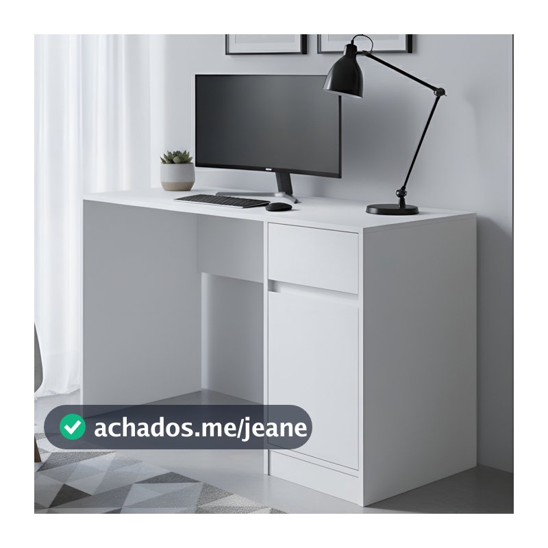 Escrivaninha Office Austin Luxo Moderna Compacta Mesa Para Computador