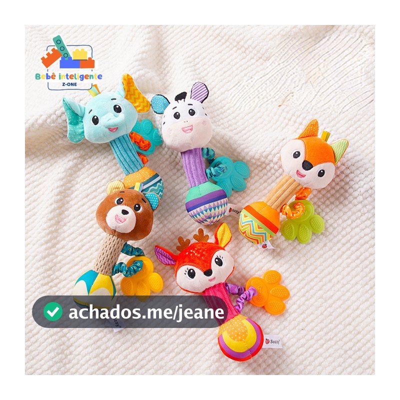 Bebê Brinquedos Sinos Manobrados Brinquedos Calmantes Animais Bonitos Que Podem Mastigar Goma