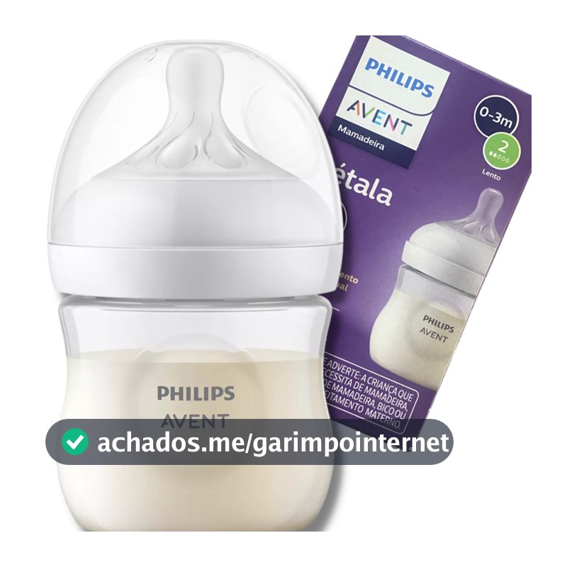 Mamadeira Philips Avent Pétala 3.0 125ml 0m+ Bico N°2 - Fluxo Lento Silicone Rn Recém Nascido Transparente 0% BPA