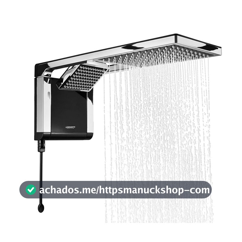 Chuveiro Lorenzetti Acqua Duo Preto e Cromo 7800w 220v