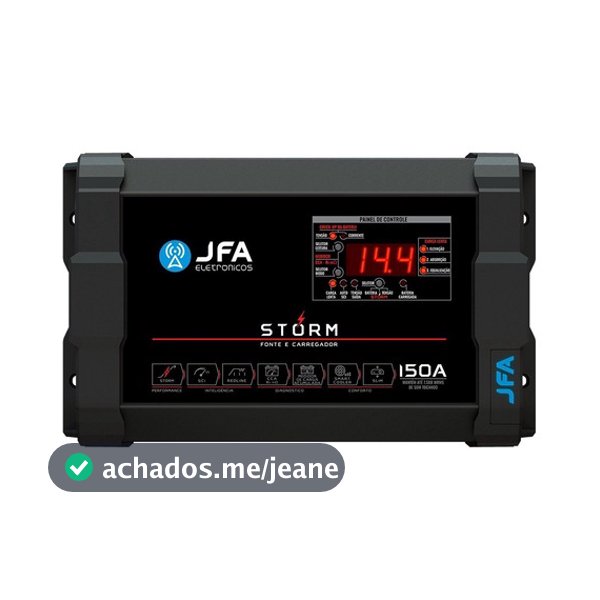 Fonte Carregador Jfa 150a Bivolt Storm Com Medidor Cca