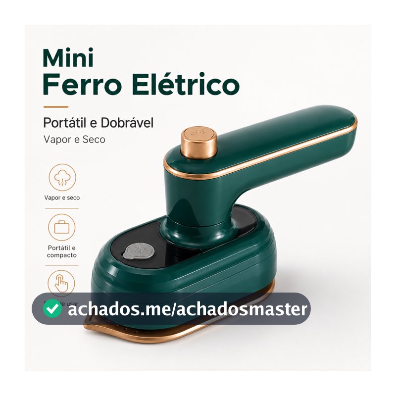Mini Ferro De Passar Roupa A Vapor Portátil Bivolt Viagem