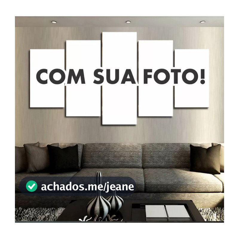 Quadro Decorativo Personalizado SUA FOTO AQUI 90X50cm  3 OU 5  peças Personalizado Sua foto aqui MDF 4K Alta Resolução