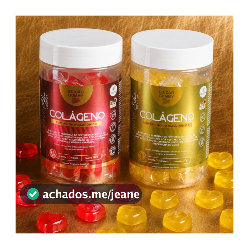 Colágeno Gummy Frutas Vermelhas e Abacaxi Zero Açúcar e Lactose 210g Com Verisol e Vitaminas Bem Estar Beleza
