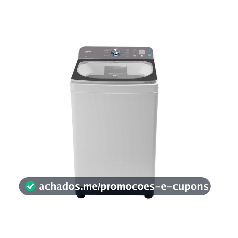 Máquina De Lavar Philco PLR14A 14kg 12 Tipos De Lavagem Branca 127V