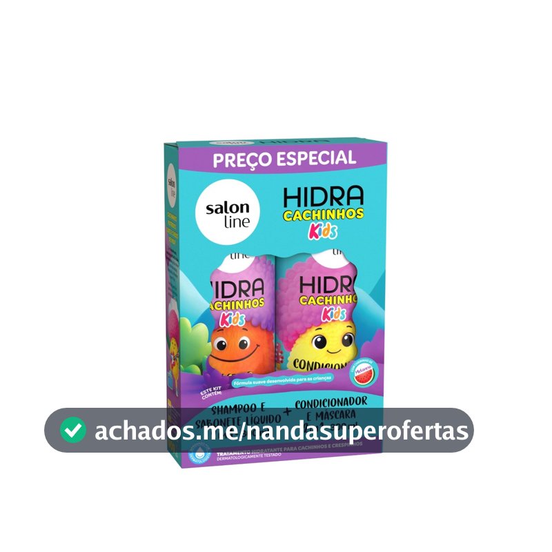 Kit Shampoo e Condicionador Hidra Kids Cachinhos 300ml