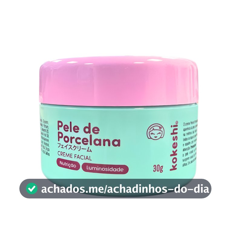 Hidratante Creme Facial Pele De Porcelana Kokeshi 30g Milagre do Arroz