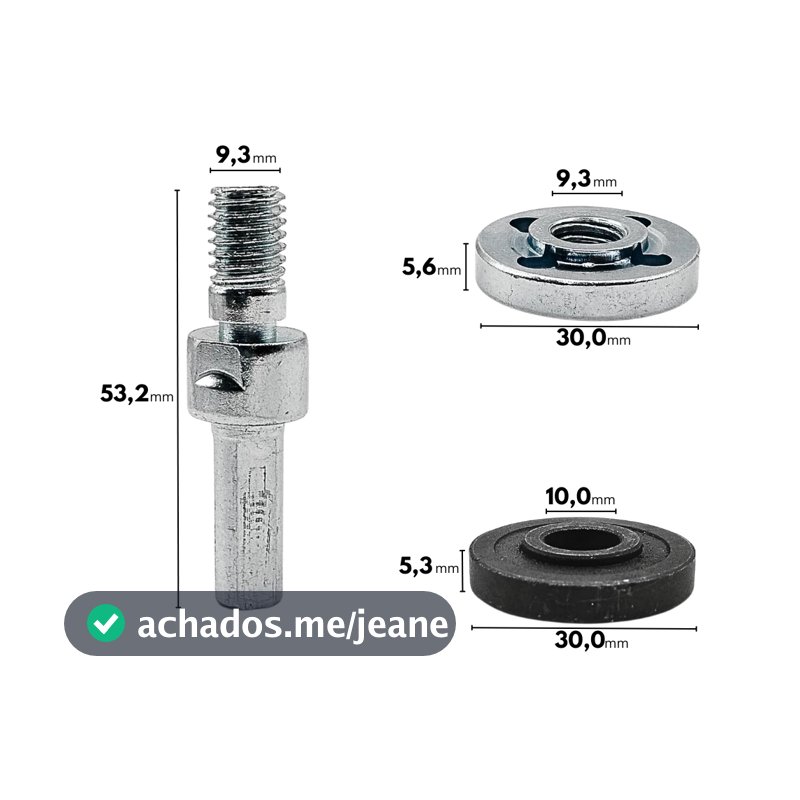 Haste Adaptador Disco Para Furadeira Parafusadeira Rosca M10 UN