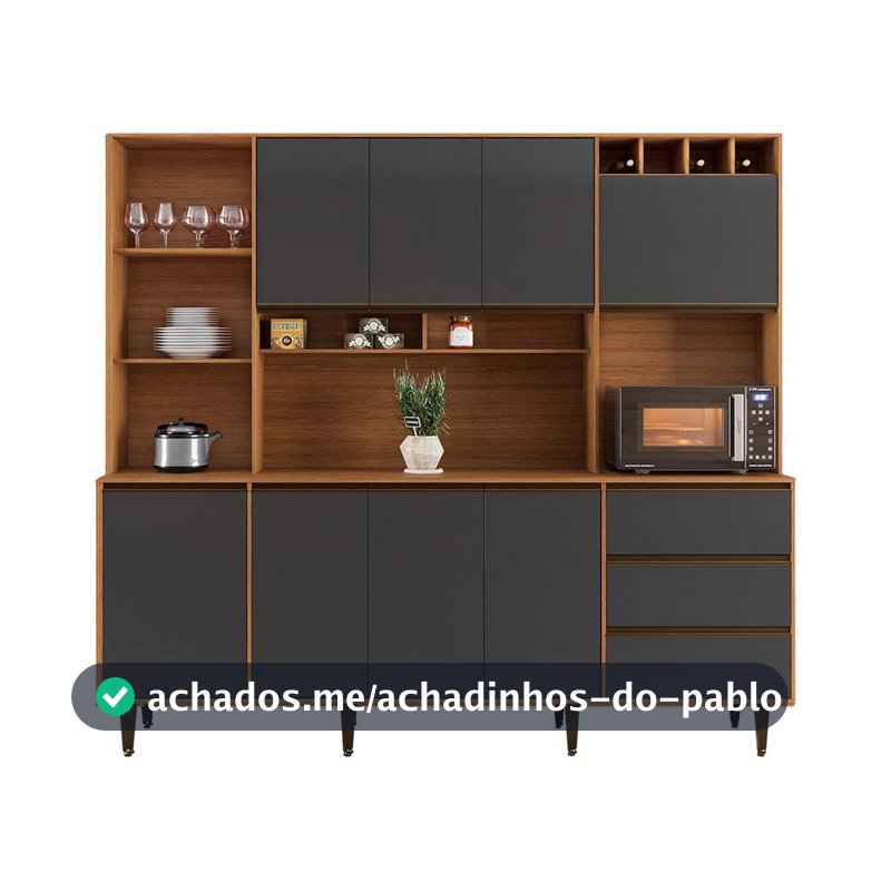 Armário De Cozinha Completa 8 Portas 3 Gavetas Itália