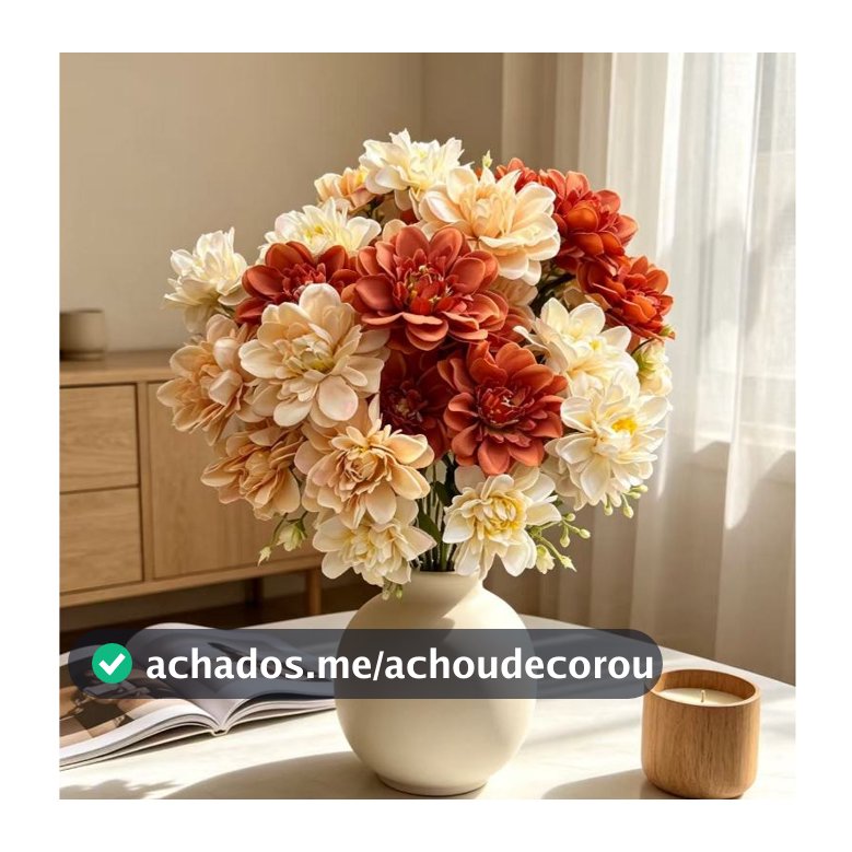 Buquê de peônia flor artificial com 5 flores RM-2605