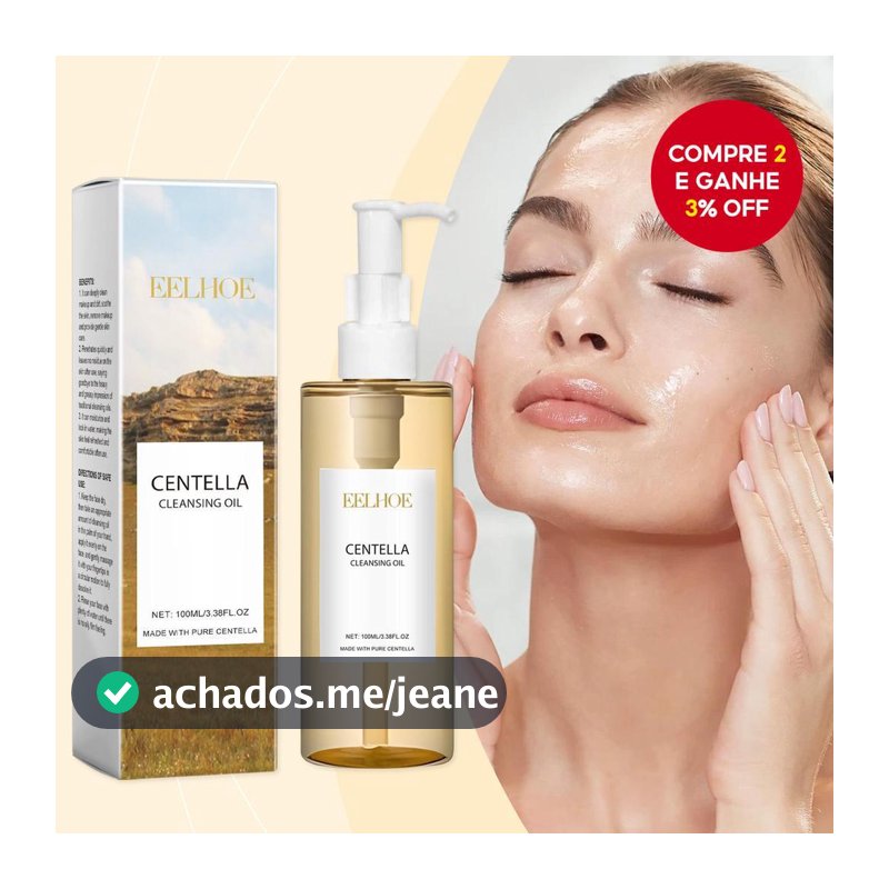 EELHOE Centella Óleo Demaquilante Leve - Limpeza Suave para Rosto, Lábios, Olhos e Todos os Tipos de Pele