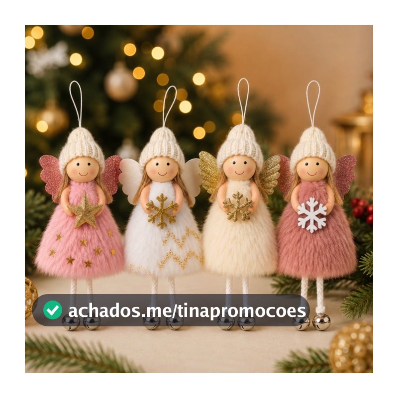Kit 4 Fadinhas Decorativa Enfeite Árvore De Natal Decoração